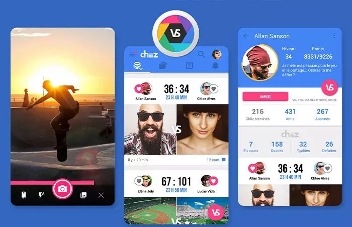 Chiiz, application mobile de challenges photos et vidéos