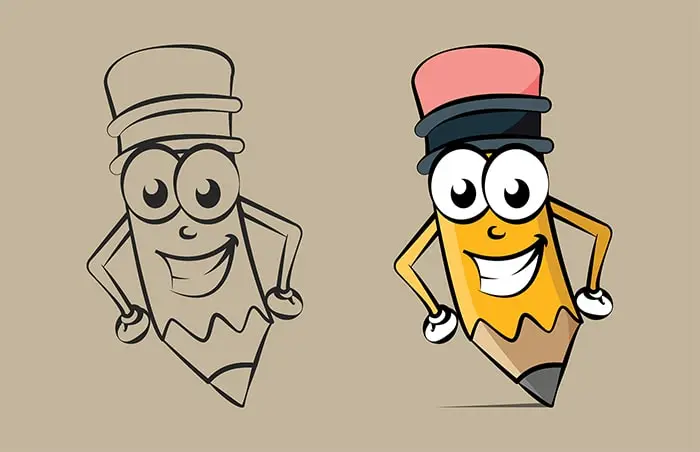 Illustration crayon cartoon